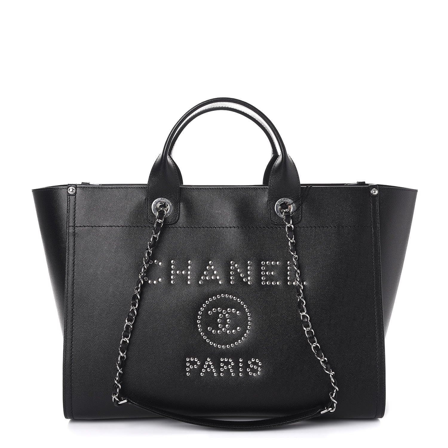 Chanel Caviar Medium Studded Deauville Tote Black 1 of 7