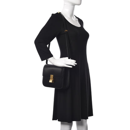 Celine Box Calfskin Medium Classic Box Flap Bag Black 2 of 11
