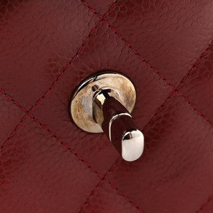 Chanel Caviar Quilted Jumbo Double Flap Dark Red 11 of 12