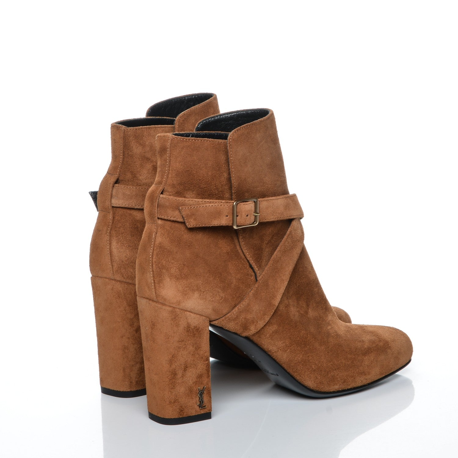 Saint Laurent Suede Babies Ankle Boots 36.5 Fox Brown 4 of 7