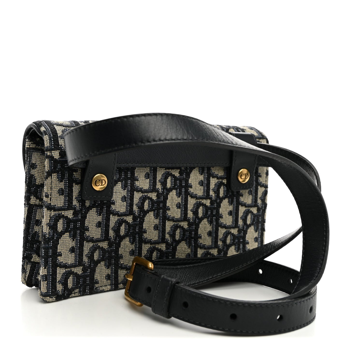Oblique Saddle Belt Bag Blue