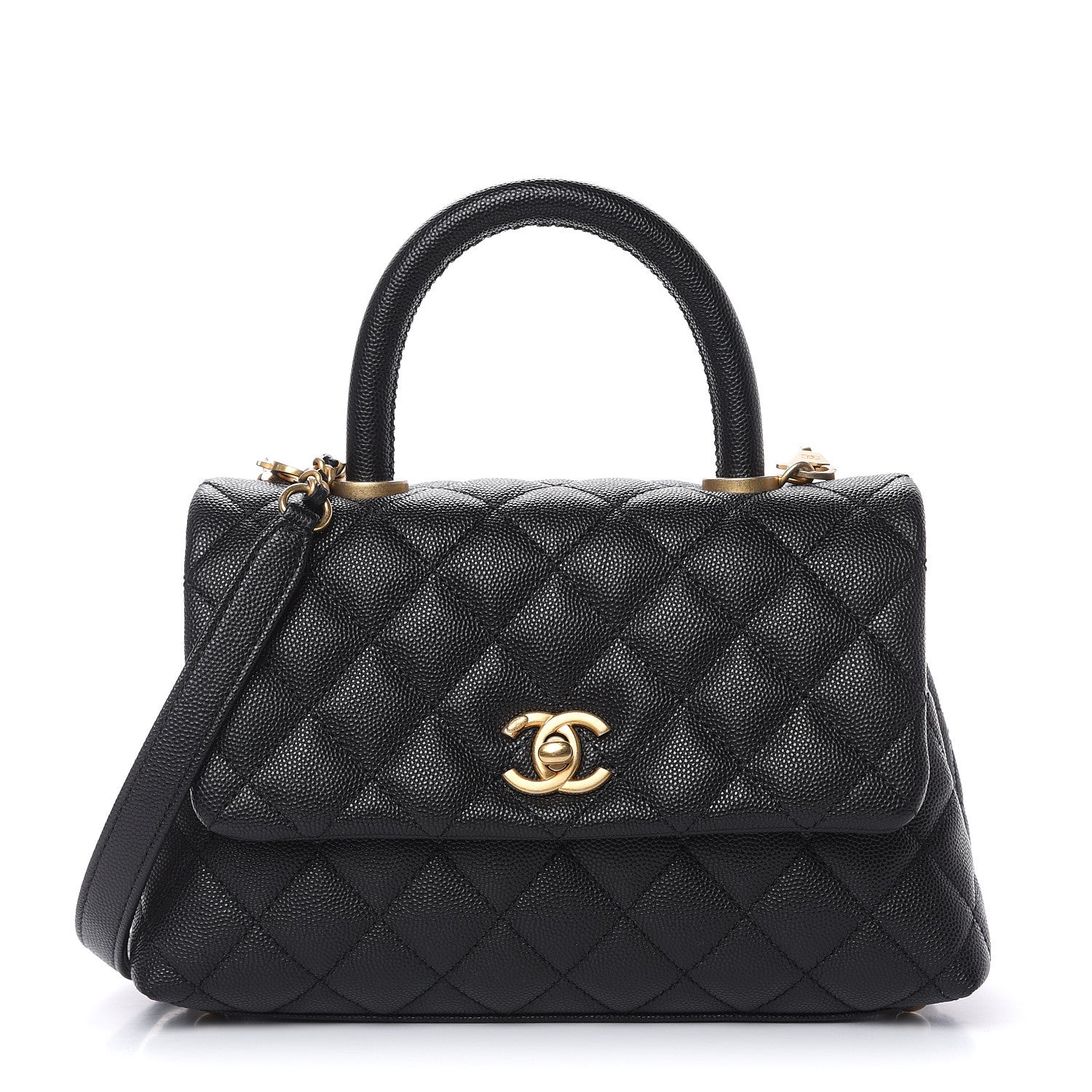 Chanel Caviar Quilted Mini Coco Handle Flap Black 1 of 9