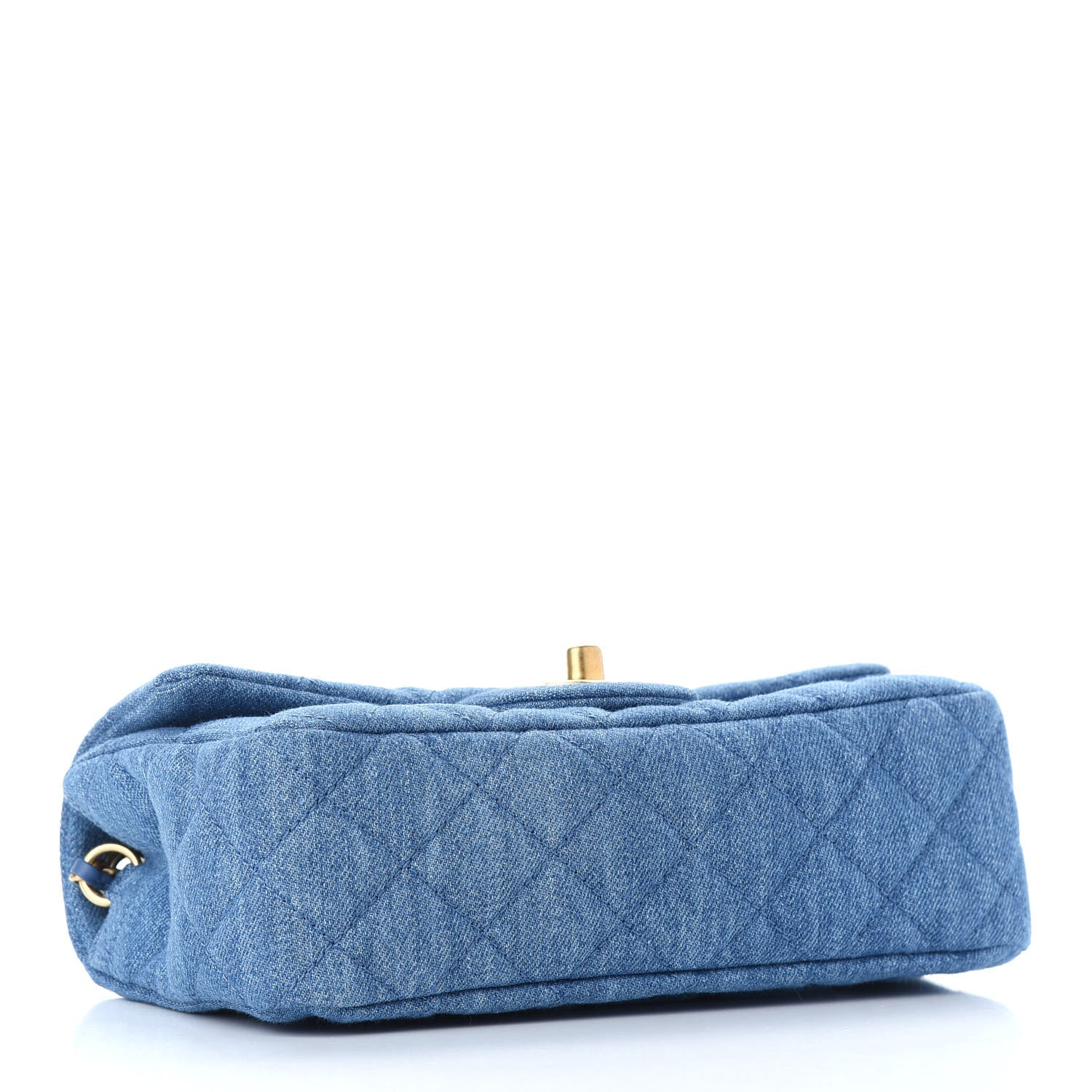 Chanel Denim Quilted Mini Pearl Crush Rectangular Flap Blue 4 of 9