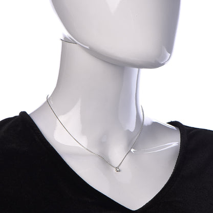 Tiffany Platinum Diamond .18ct Solitaire Pendant Necklace 2 of 6
