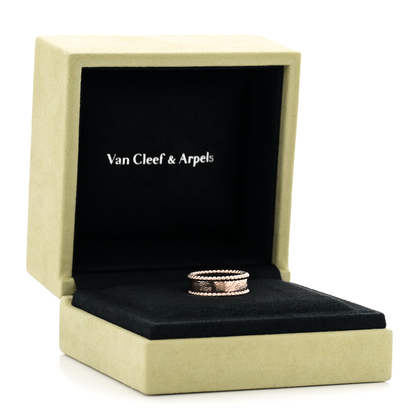 18K Rose Gold Perlee Signature Ring 54 6.75