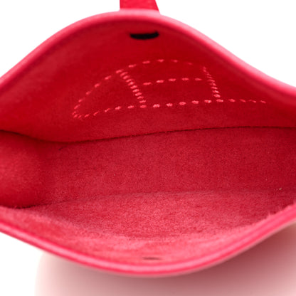 Hermes Taurillon Clemence Flipperball Sangle Evelyne TPM Framboise 5 of 10