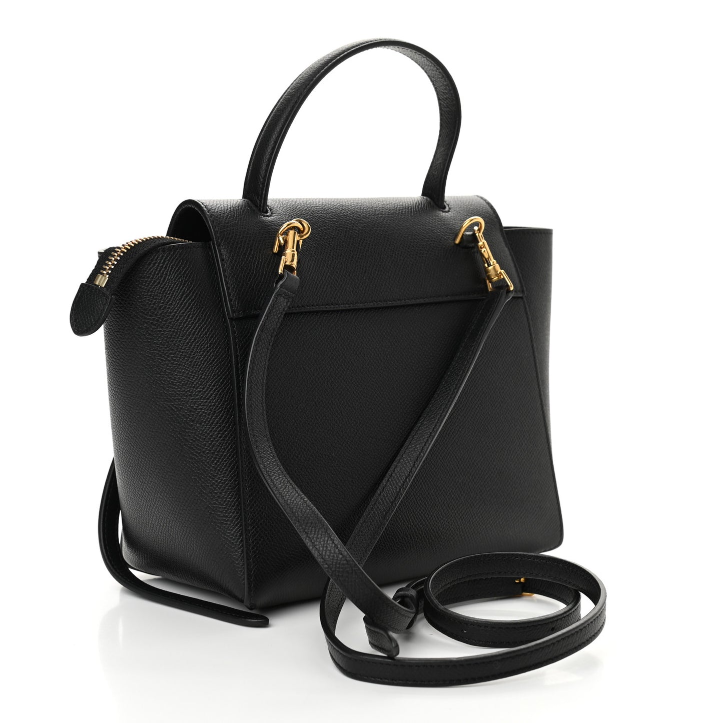 Grained Calfskin Nano Belt Bag Black