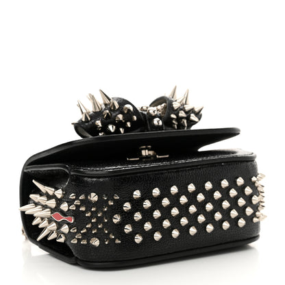 Christian Louboutin Jurassic Calfskin Spikes Sweety Charity NV Crossbody Bag Black Silver 4 of 9