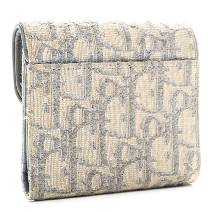 Christian Dior Oblique Saddle Lotus Wallet Grey 3 of 9