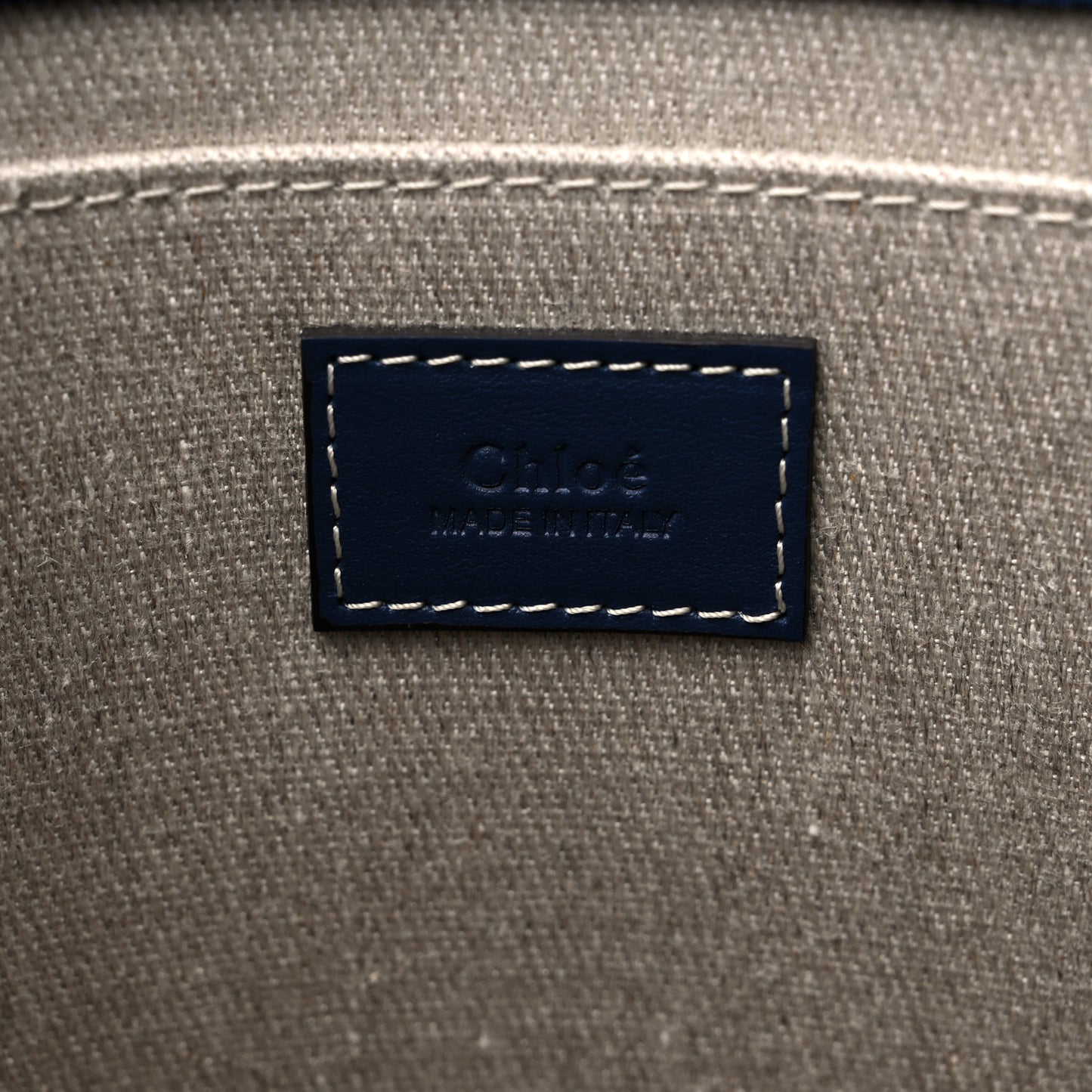 Suede Calfskin Medium Woody Ribbon Tote Navy