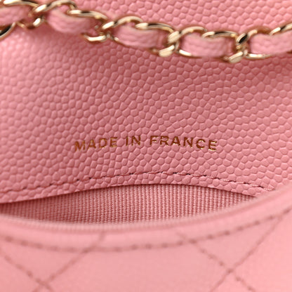 Chanel Caviar Quilted Mini Chain Belt Bag Pink 7 of 10
