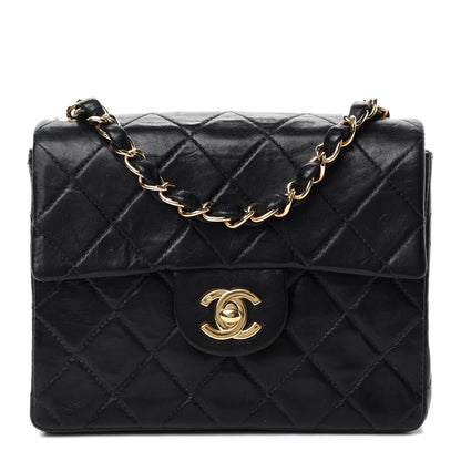 Chanel Lambskin Quilted Mini Square Flap Black 1 of 11