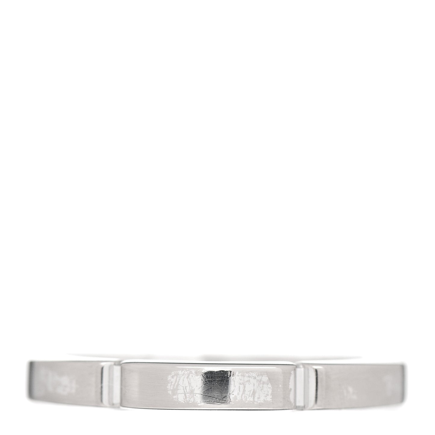 18K White Gold Diamond Maillon Panthere Wedding Band Ring 49 5