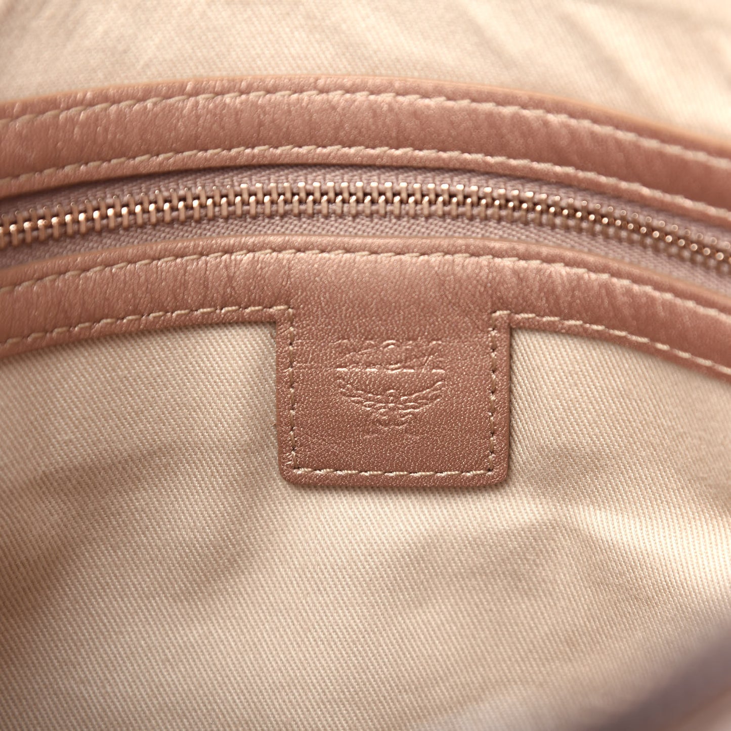 Metallic Visetos Medium Crossbody Pouch Champagne