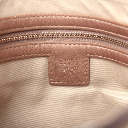 MCM Metallic Visetos Medium Crossbody Pouch Champagne 8 of 10