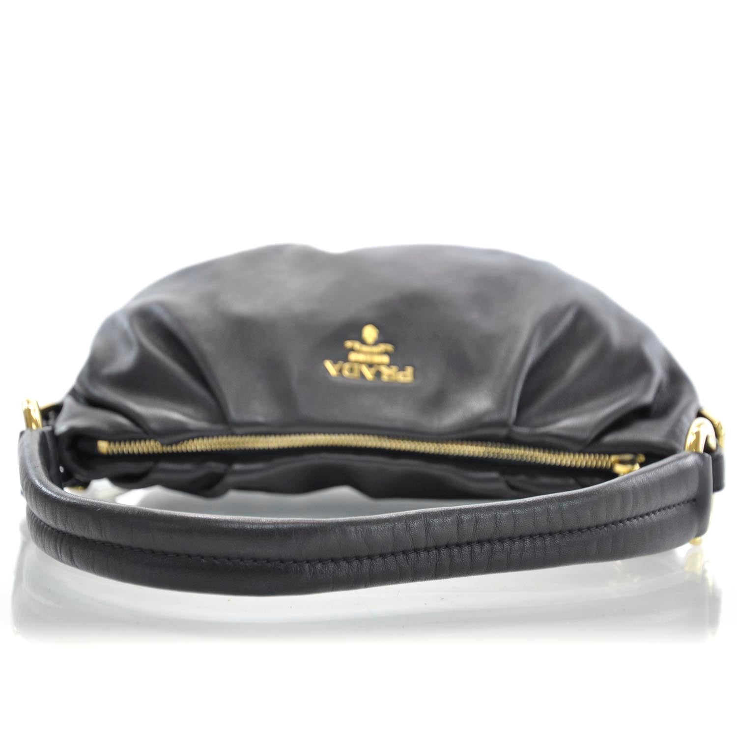 Prada Leather Hobo Nero Black 5 of 10