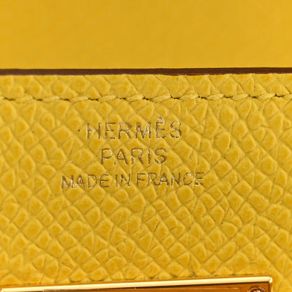 Hermes Epsom Kelly Wallet To Go Jaune De Naples 7 of 10