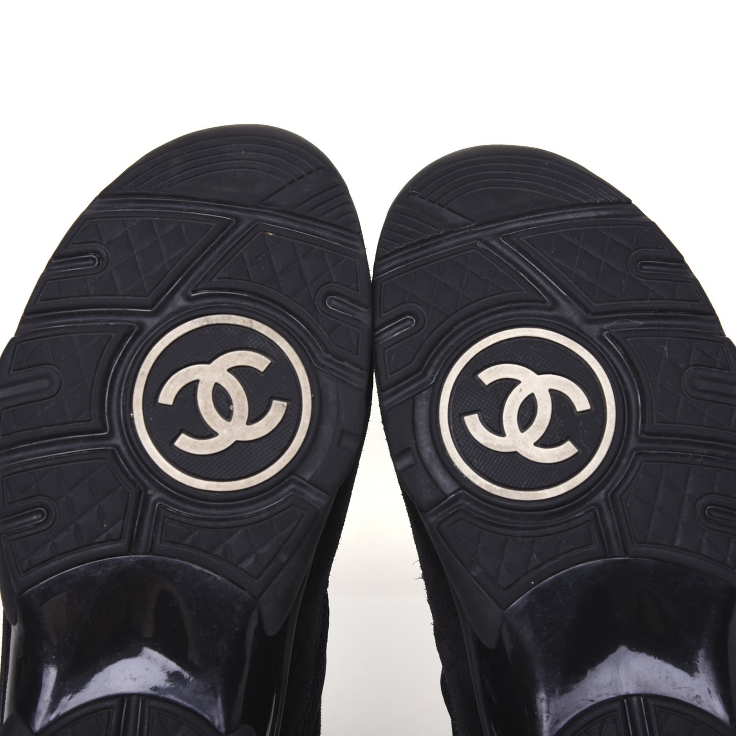 Toile Suede Calfskin CC Sneakers 39 Black