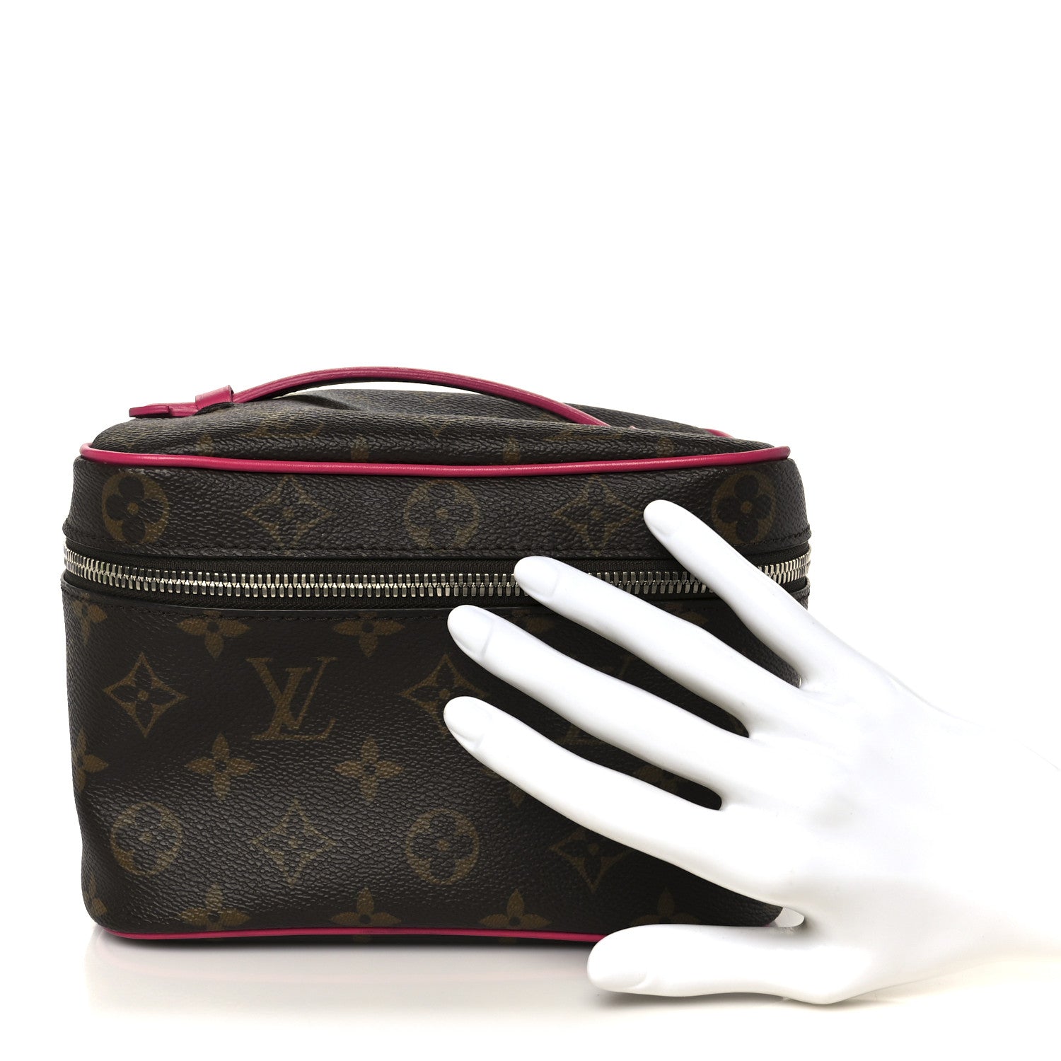 Louis Vuitton Monogram Macassar Nice Mini Fuchsia 2 of 9