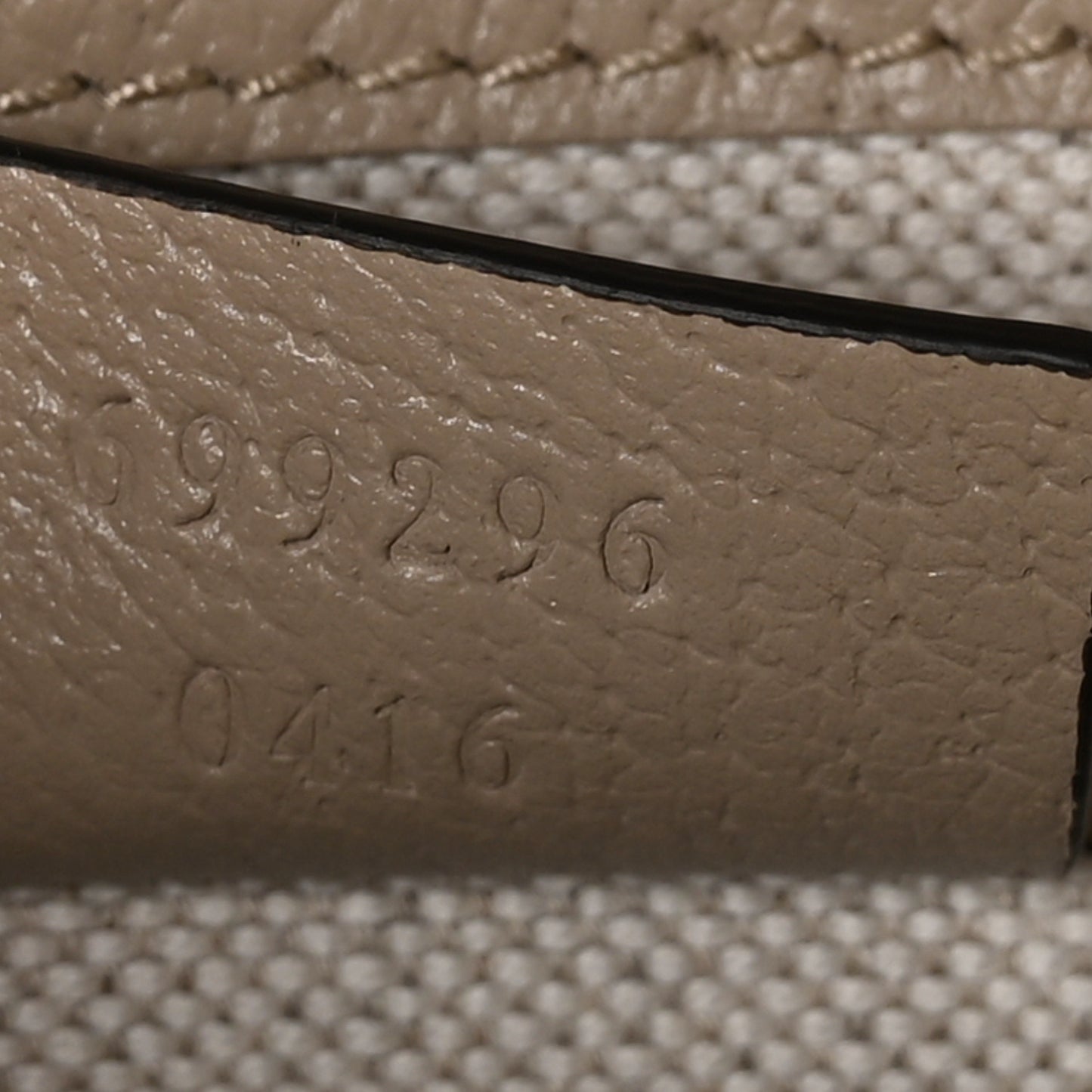 GG Supreme Monogram Textured Dollar Calfskin Mini Horsebit 1955 Shoulder Bag Beige Mystic White Oatmeal