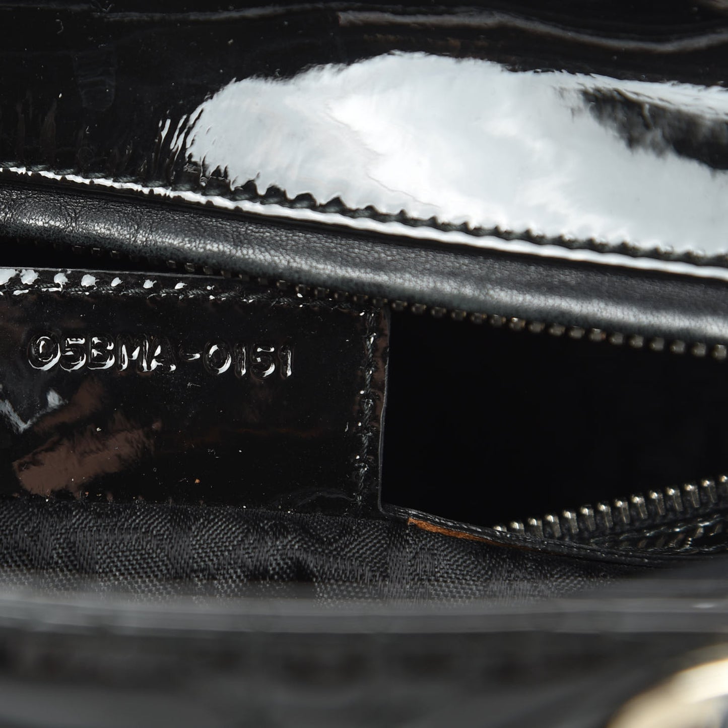 Patent Cannage Large Lady Dior Black