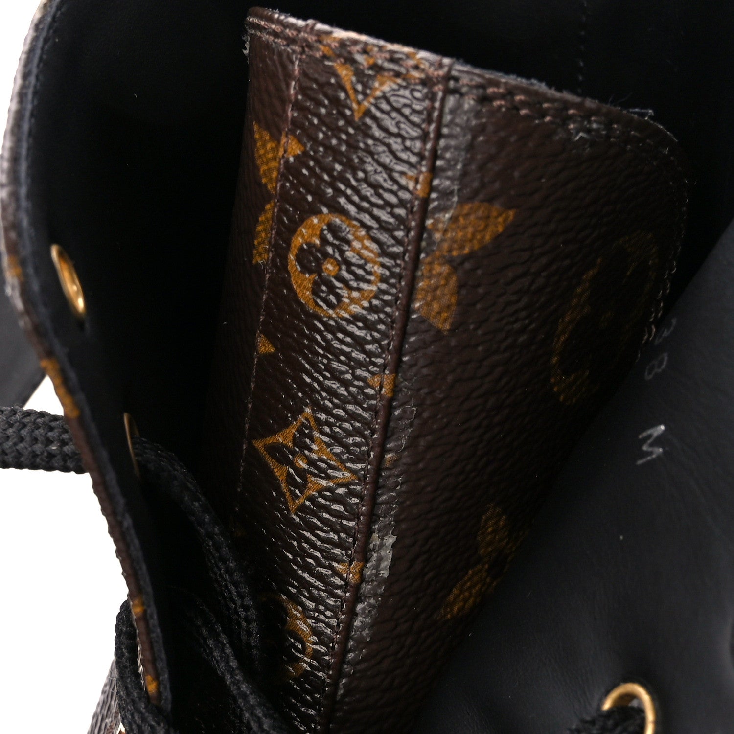 Louis Vuitton Calfskin Monogram Wonderland Flat Ranger Boots 38 Black 9 of 10