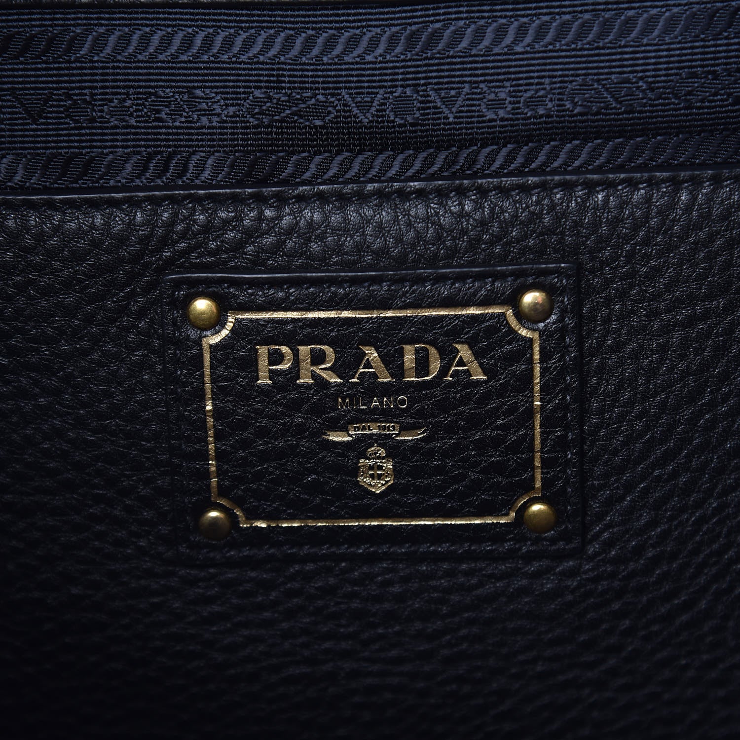 Prada Vitello Daino Side Zip Tote Black 6 of 11