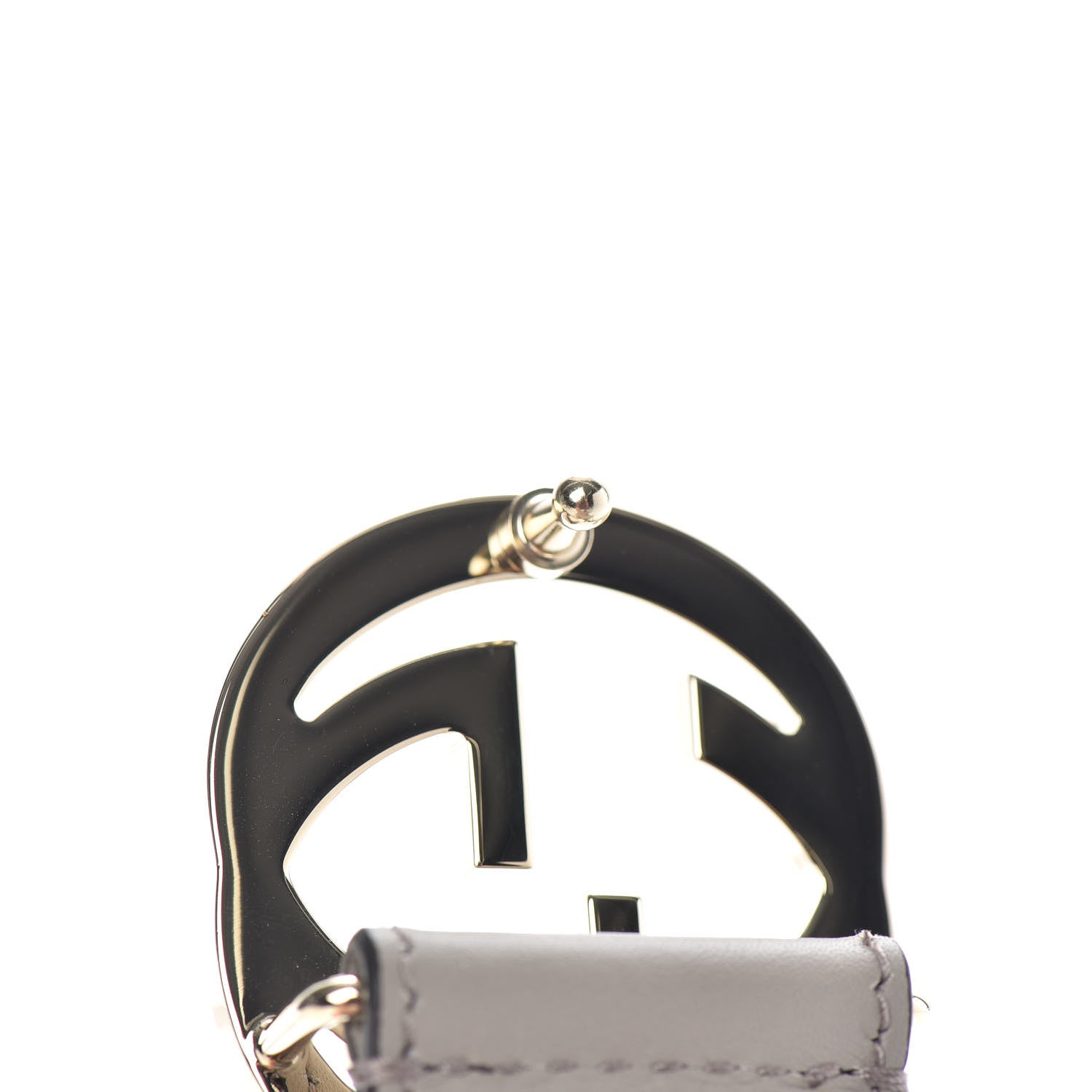 Gucci Moon Calfskin Interlocking G 37mm Belt 85 34 Storm Grey 4 of 6