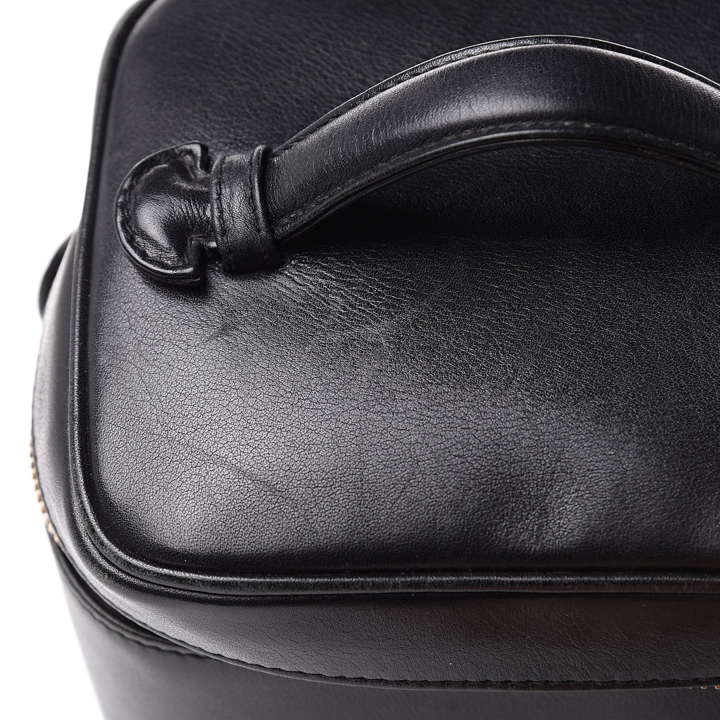 Lambskin Vanity Cosmetic Case Black