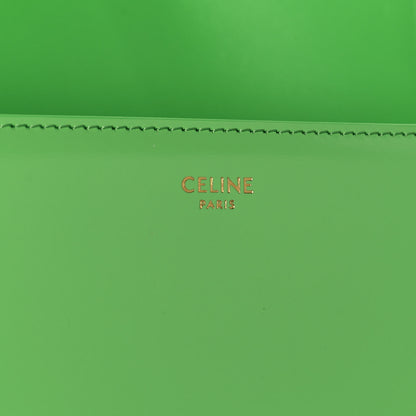 Celine Shiny Calfskin Teen Cuir Triomphe Bright Green 6 of 14