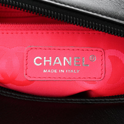Chanel Calfskin Quilted Small Cambon Multipocket Reporter Black White 6 of 10