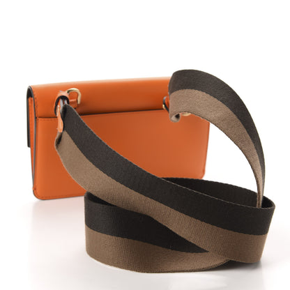 Fendi Vitello King Mini Flat Baguette Orange 2 of 10