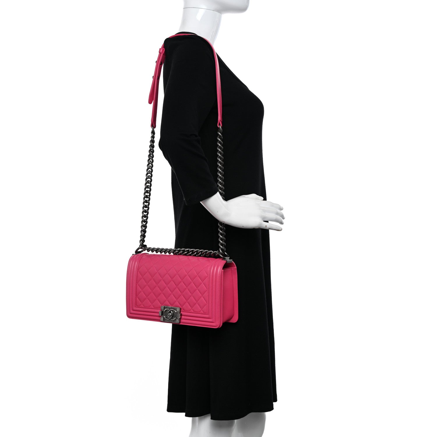 Chanel Lambskin Quilted Medium Boy Flap Pink 3 of 10