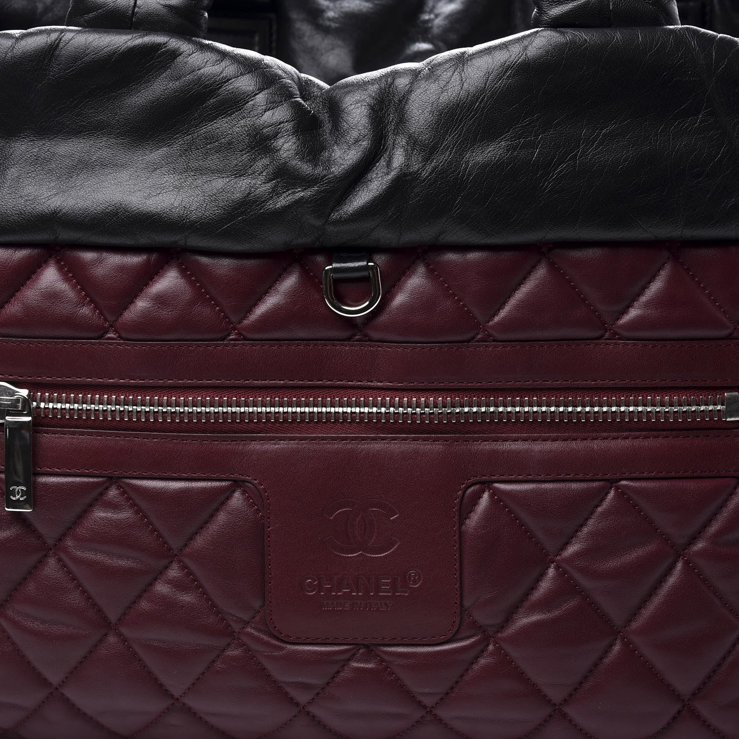 Chanel Lambskin Quilted Medium Coco Cocoon Reversible Tote Black 17 of 17