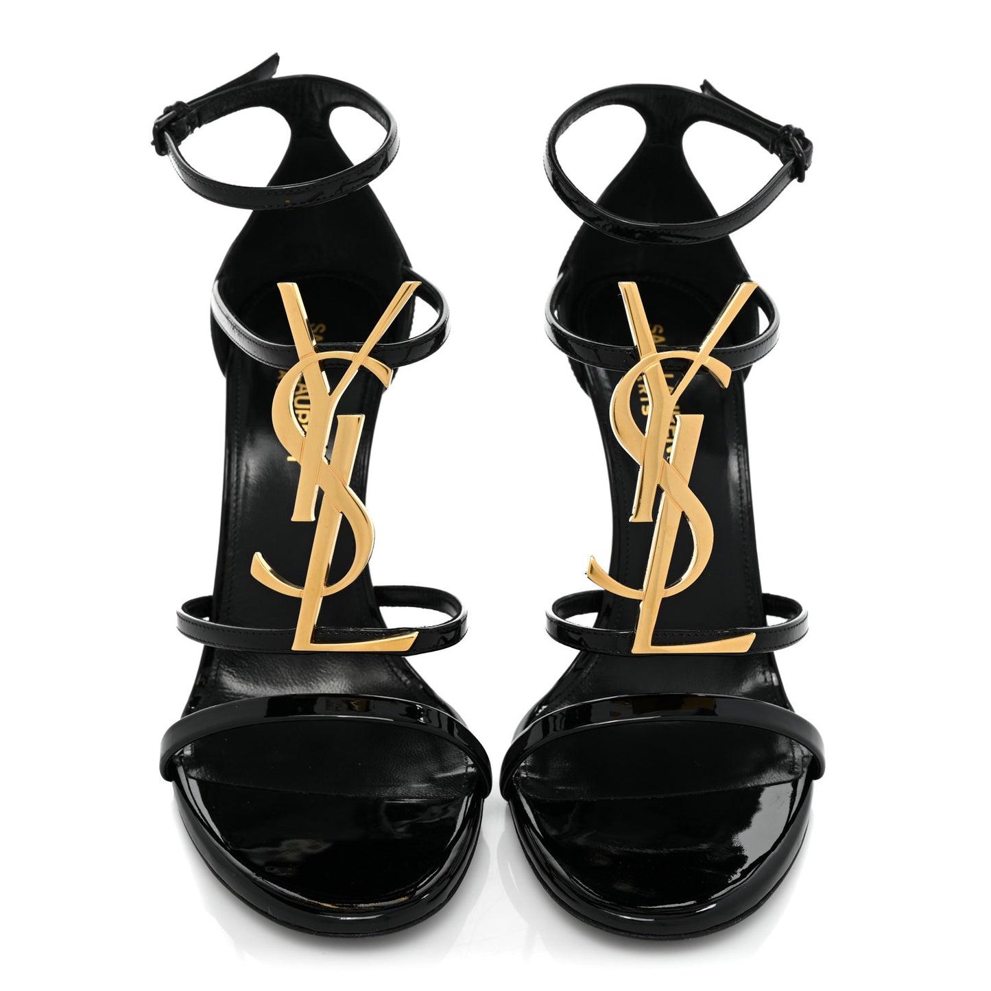 Calfskin Cassandra 110 Sandals 38.5 Black Gold