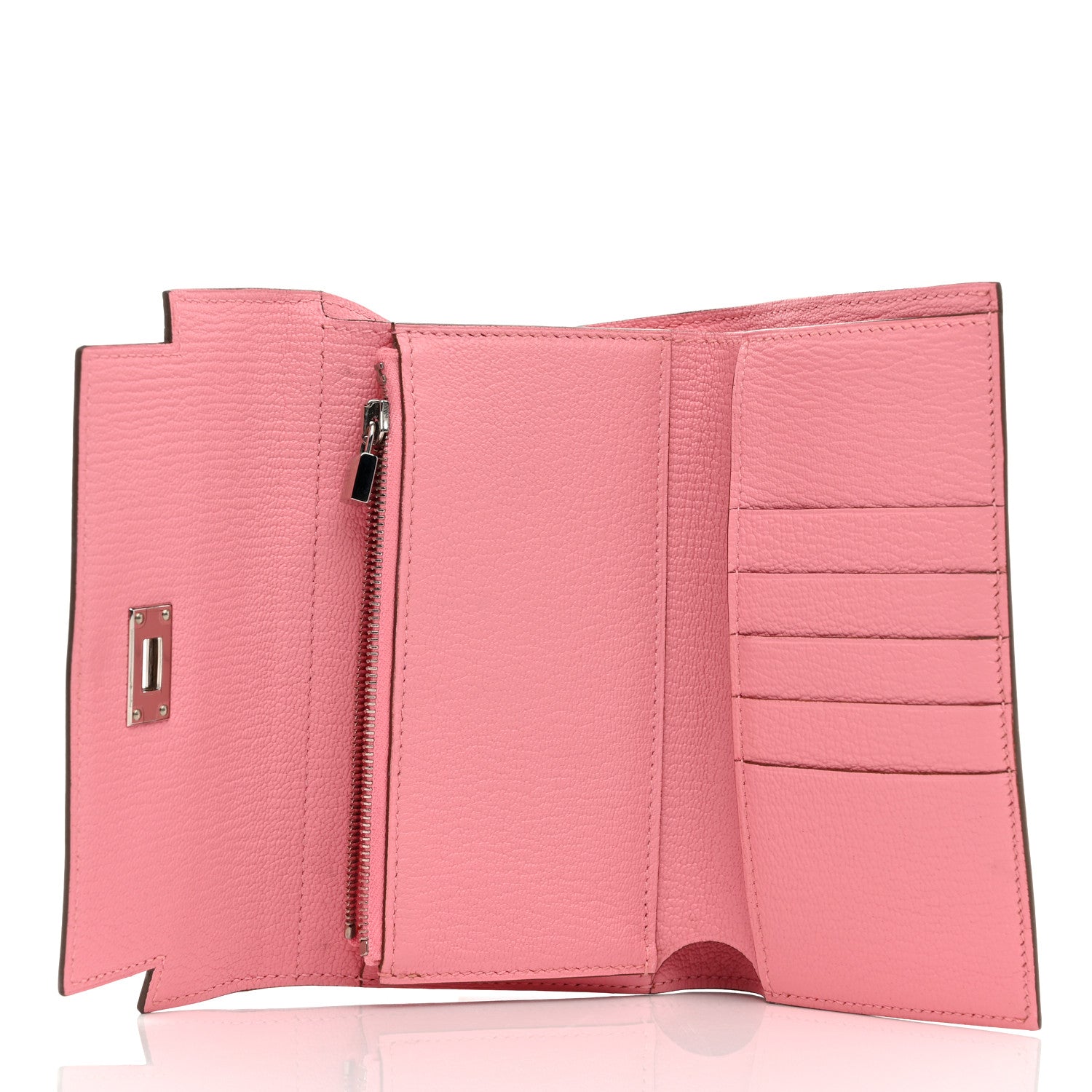 Hermes Chevre Mysore Medium Kelly Wallet Rose Confetti 5 of 9