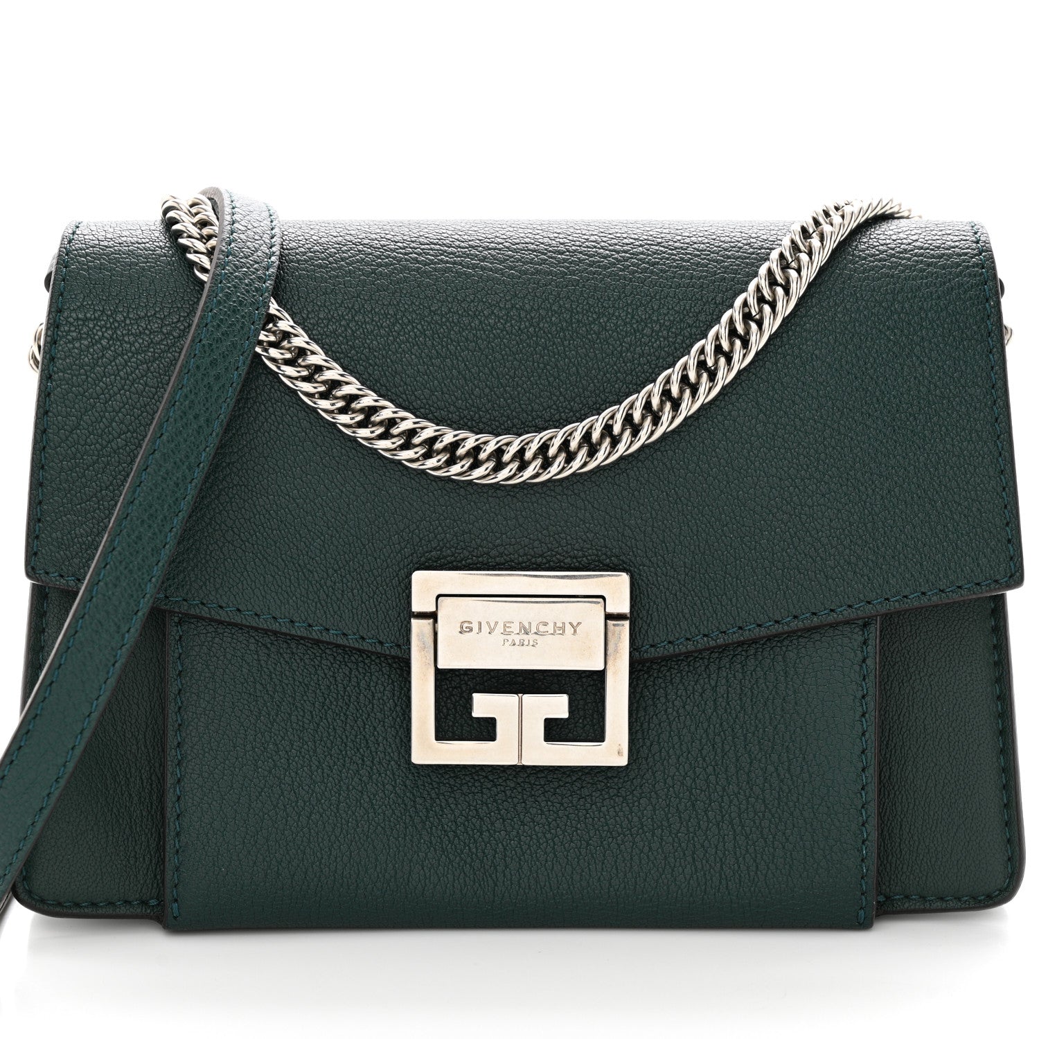Givenchy Goatskin Small GV3 Shoulder Bag Fir Green 7 of 9