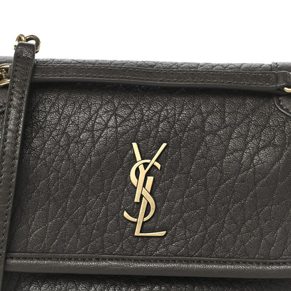 Saint Laurent Grained Lambskin Monogram Mini Niki Chain Satchel Light Musk 8 of 10