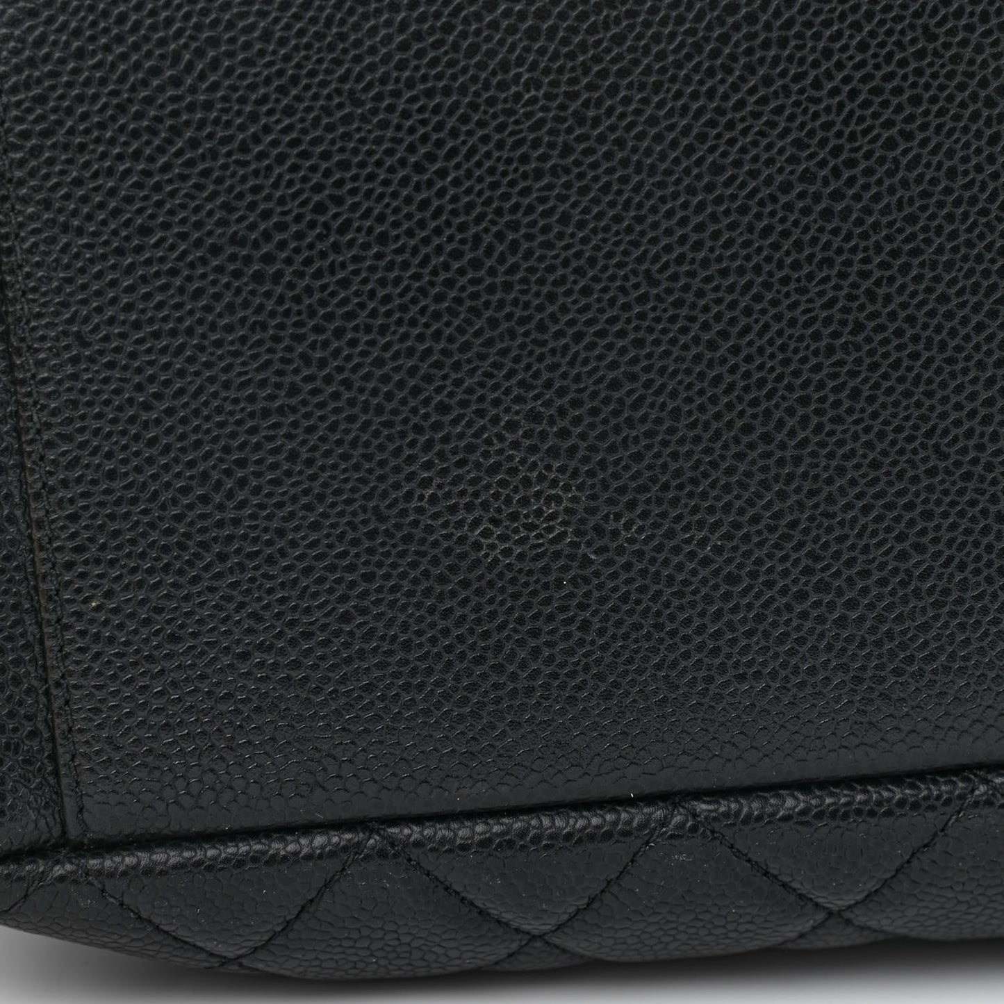 Caviar Quilted Grand Shopping Tote GST Black