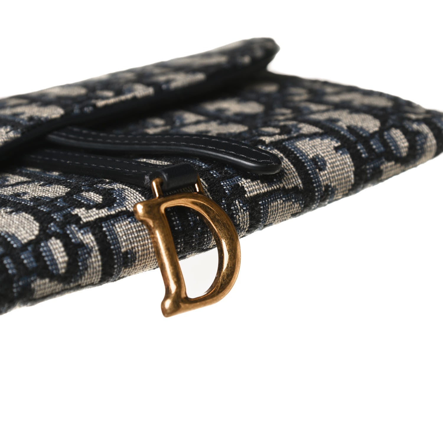 Christian Dior Oblique Saddle Chain Long Wallet Blue 11 of 14