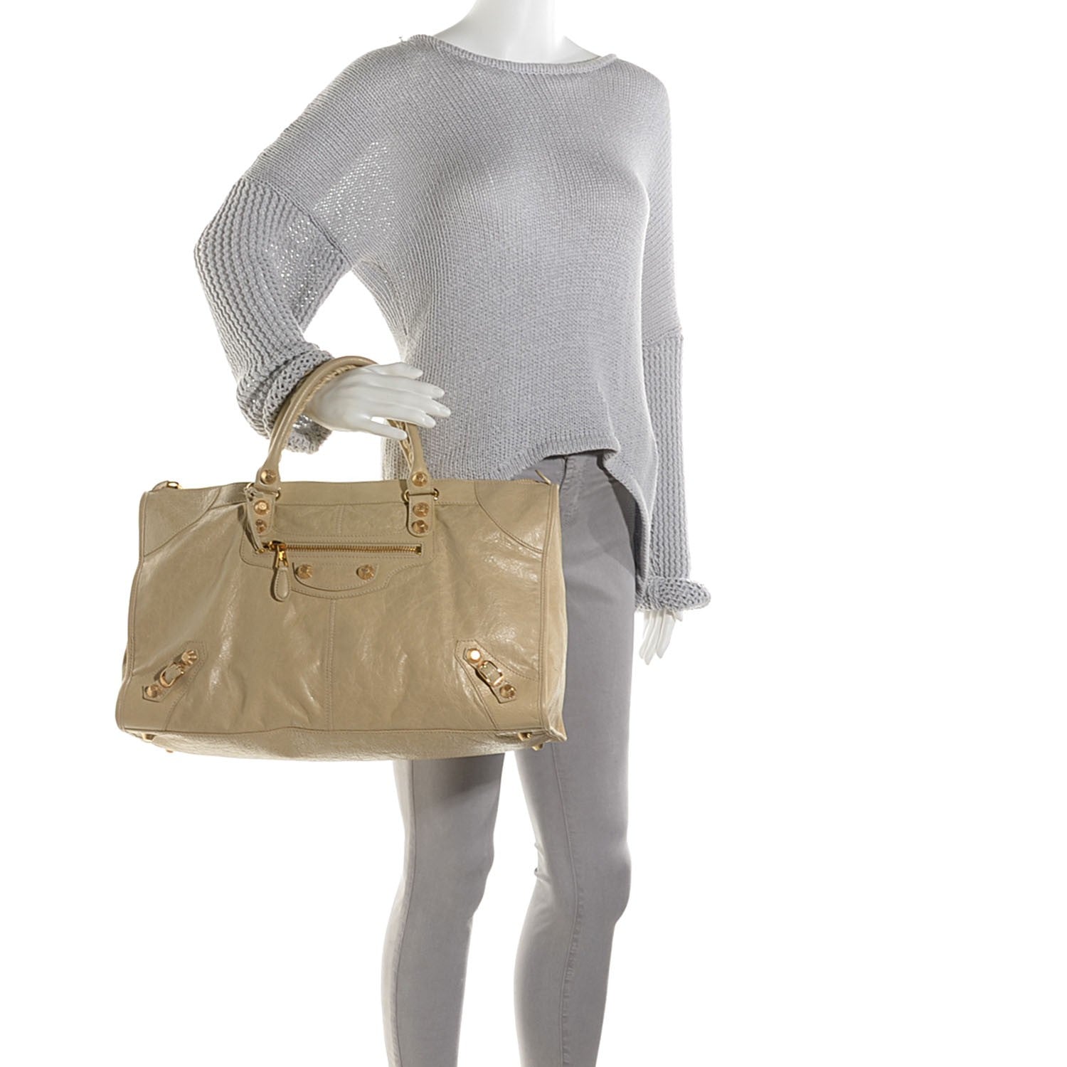Balenciaga Agneau Giant 12 Gold Hardware Work Dune 2 of 11