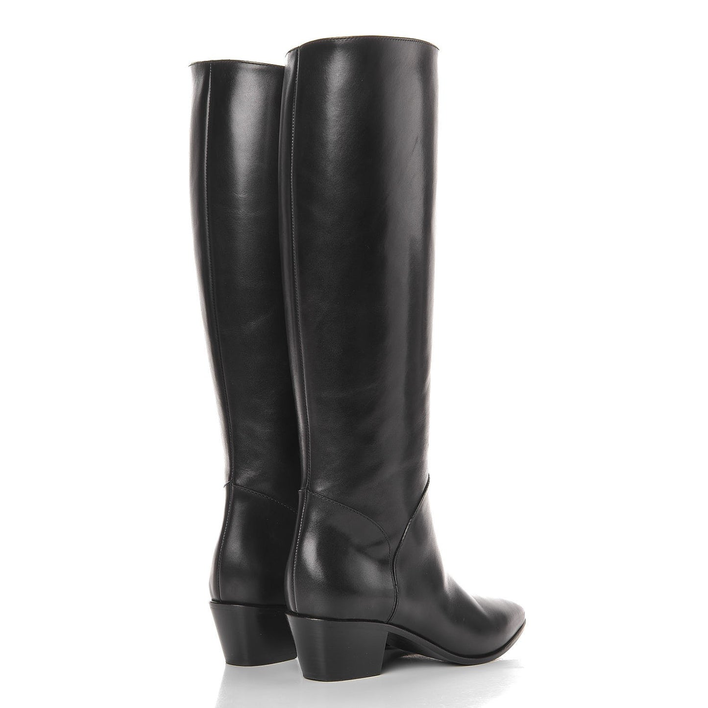 Calfskin Rock Long Boots 35.5 Black