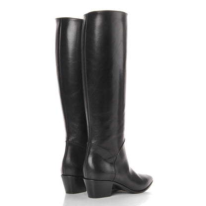 Saint Laurent Calfskin Rock Long Boots 35.5 Black 4 of 10