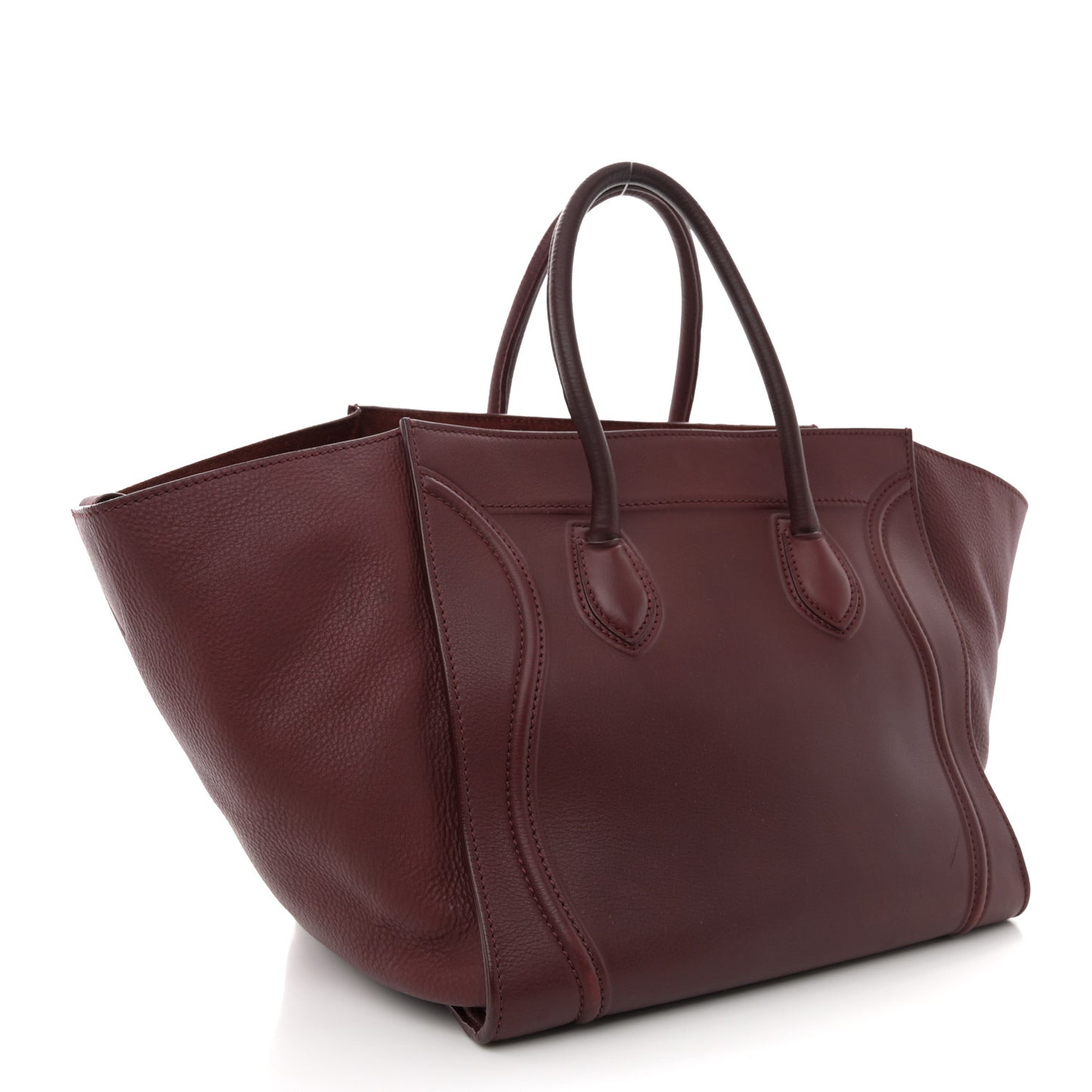 Supple Calfskin Medium Phantom Luggage Burgundy