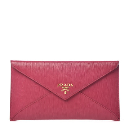 Prada Vitello Move Envelope Wallet Ibisco 1 of 8