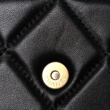 Chanel Lambskin Quilted Chanel 19 Phone Holder With Chain Black 11 of 11