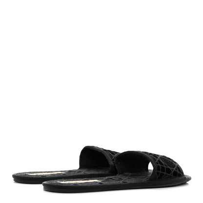 Christian Dior Velvet Cannage Chez Moi Slide Sandal 40.5 Black 4 of 11