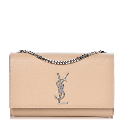 Saint Laurent Grain De Poudre Medium Monogram Kate Satchel Nude Powder 1 of 7
