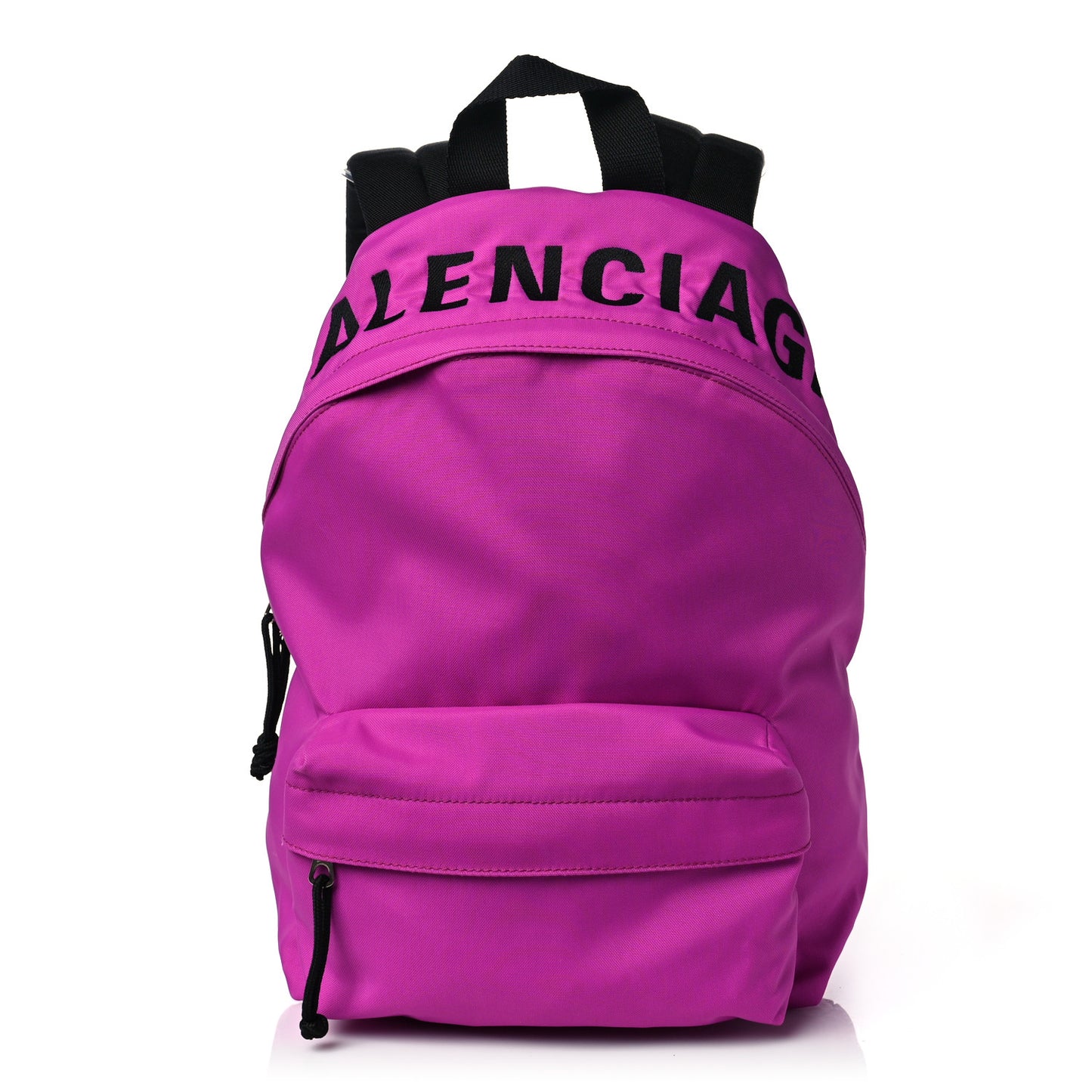 Sport Nylon Logo Embroidered S Wheel Backpack Fuchsia Black