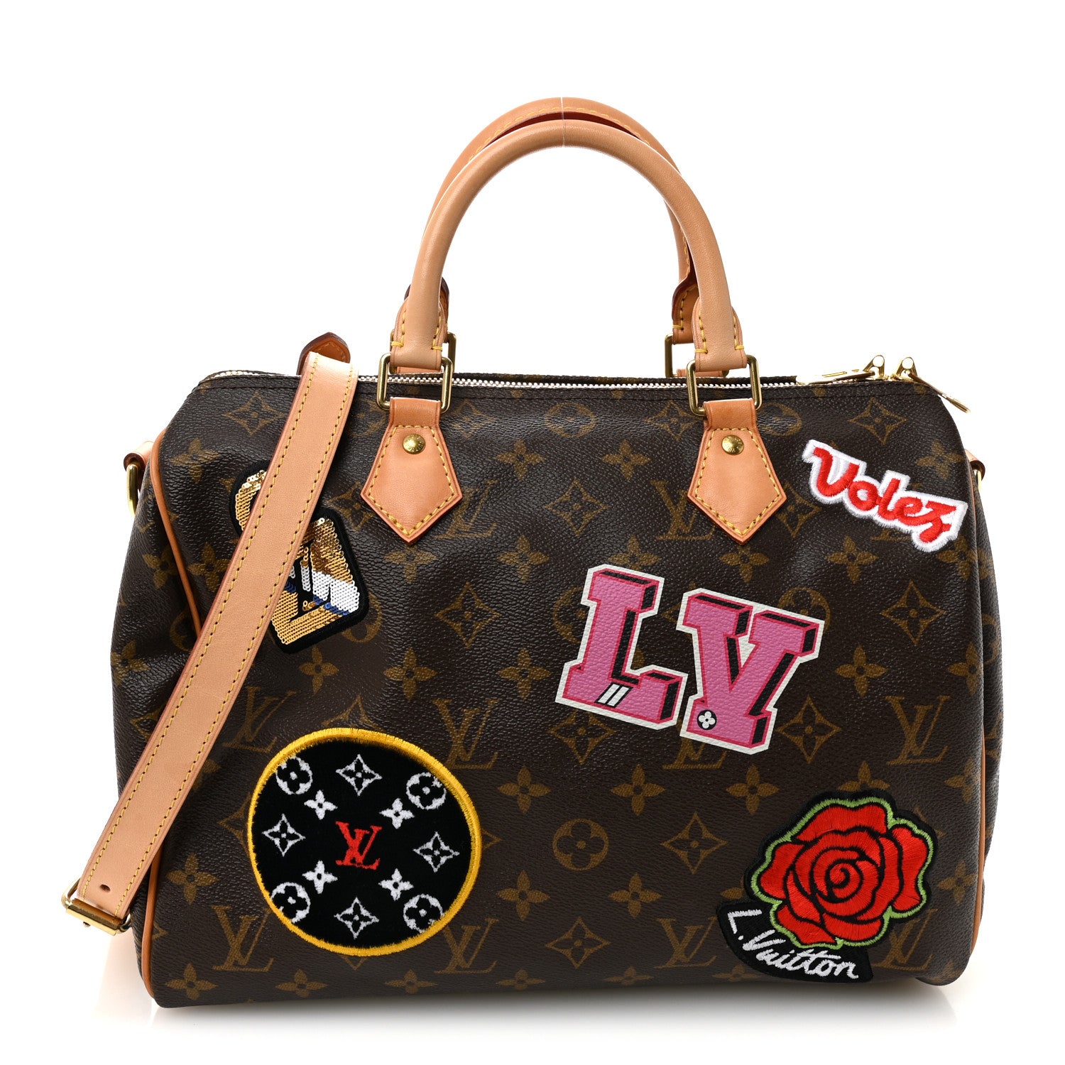 Louis Vuitton Monogram Patches Speedy Bandouliere 30 1 of 11